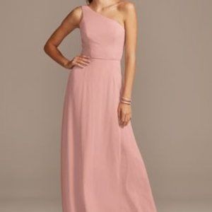 David's Bridal Blush Bridesmaid Gown - Size 0